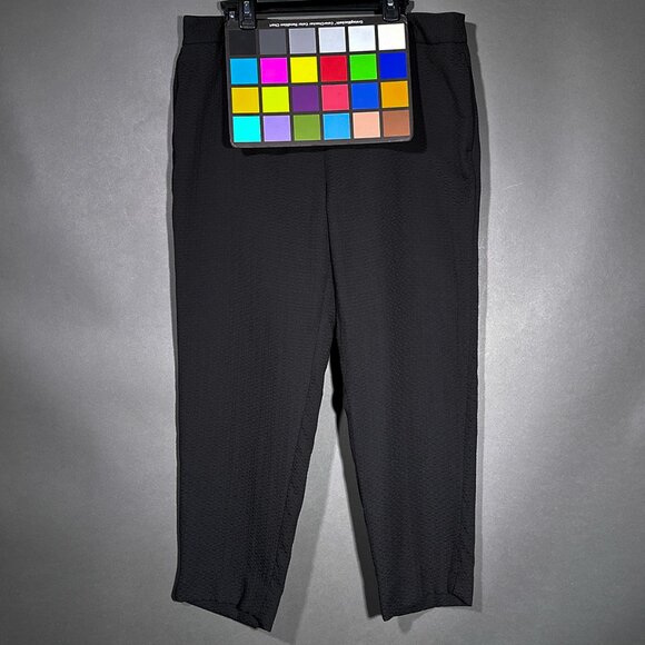 Liz Claiborne‎ Black Capris Pants Texture Size 14 - Picture 16 of 16